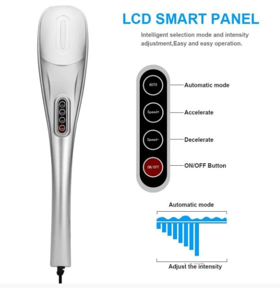 Ручний масажер 701-В для шиї, спини і тіла (5 насадок) Київ - фото 3