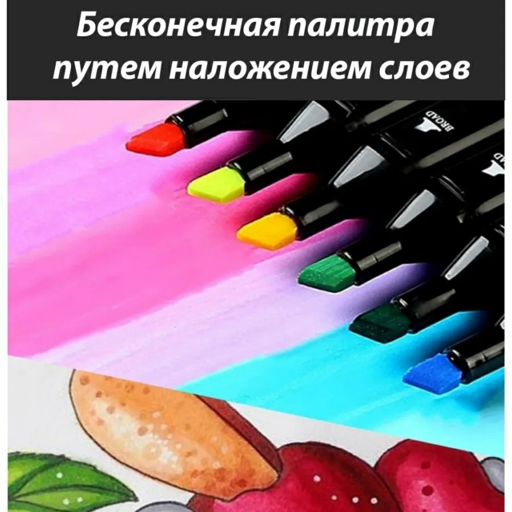 Набор профессиональных маркеров для скетчей 80 шт, Художественные акриловые маркеры MW-88 Львов - изображение 18