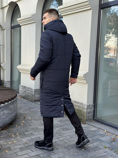 Чоловіча зимова куртка темно-синя Pobedov Tank XL Київ - фото 3