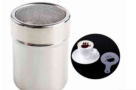 Набор для кофе трафареты 16 штук и баночка серый Киев