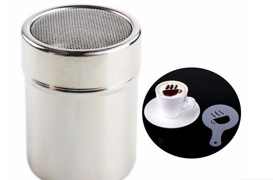 Набор для кофе трафареты 16 штук и баночка серый Киев - изображение 3