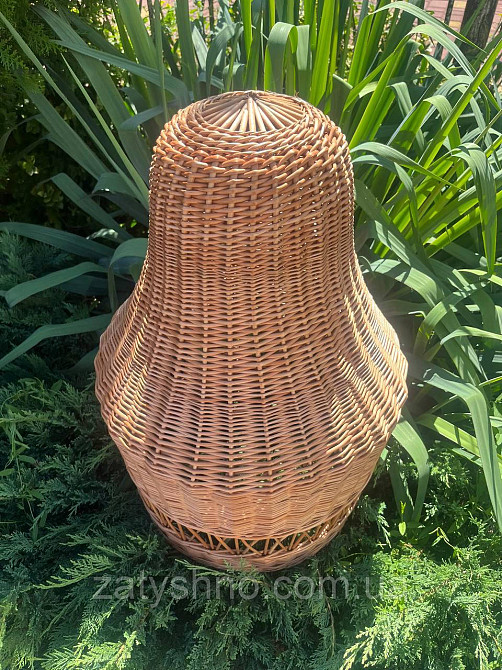 Люстра плетеная кофейная из лозы Киев - изображение 9