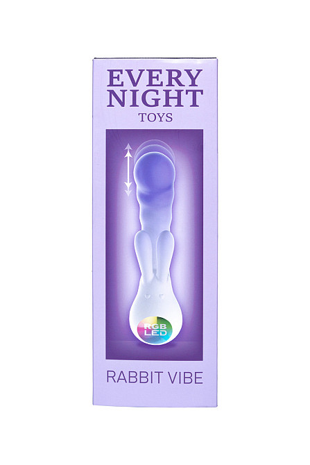 Вибратор-кролик со светодиодом Every Night Toys для точки G, фиолетовый градиент Sex Aura Киев - изображение 5