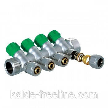 Колектор вентильний Koer для труби 16 мм. на 4 виходи 1" Харків - фото 1