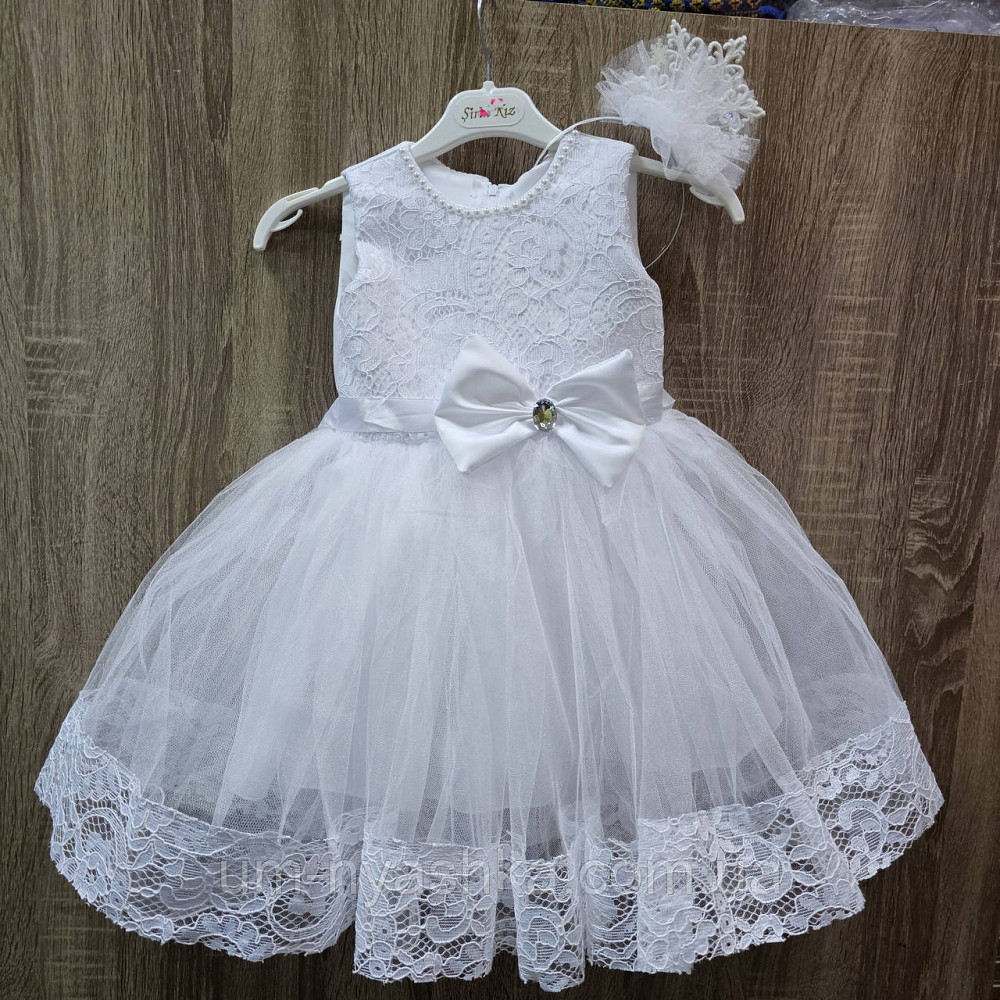 Детское нарядное белое платье Снежинка-Кружево 80-98 Кривой Рог - изображение 1