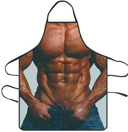 Фартух з приколом чоловік в джинсах 80 на 60 см різнобарвний Київ