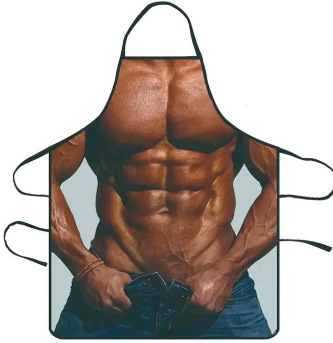 Фартух з приколом чоловік в джинсах 80 на 60 см різнобарвний Київ - фото 1