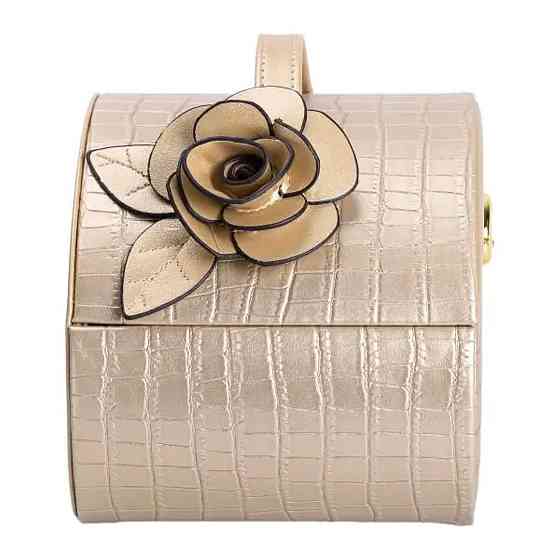 Шкатулка для прикрас з еко-шкіри, 3 яруси, з замком Київ