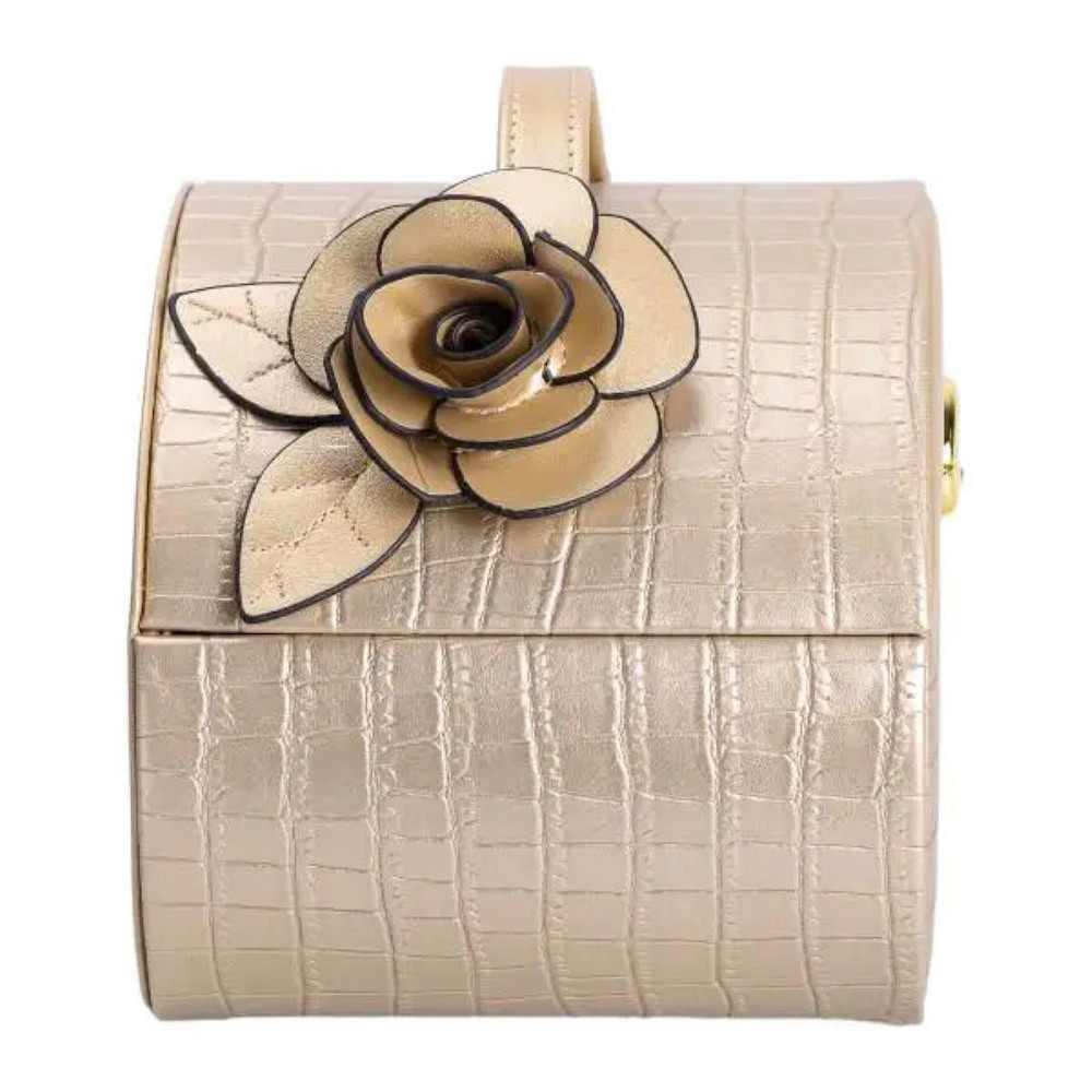 Шкатулка для прикрас з еко-шкіри, 3 яруси, з замком Київ - фото 4