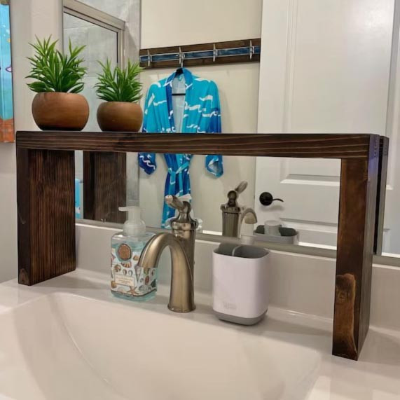 Настільна полиця для ванної "Боусол 30х47" капучино Миколаїв - фото 1