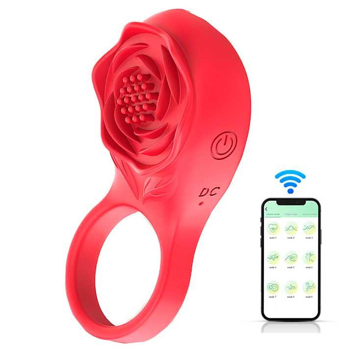 Смарт віброкольцо на пінис Love Spouse "Троянда" Вінниця - фото 1