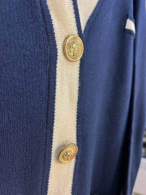 Кардиган жіночий ENJOY 001 золоті гудзики подовжений оверсайз з кишенями, темно-синій, one size Київ - фото 16