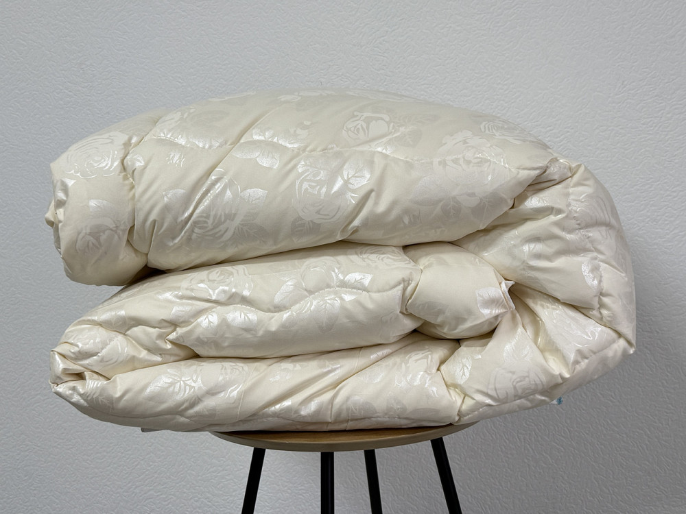 Ecotton Ковдра Ecotton двоспальна 172х205 см штучний пух стьогана молочна Київ - фото 7