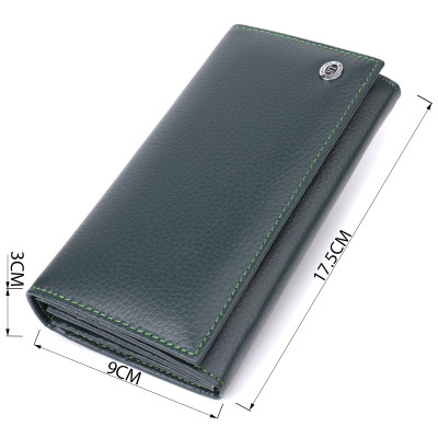 Кошелек ST Leather Из натуральной кожи Зеленый (23086) Винница - изображение 7
