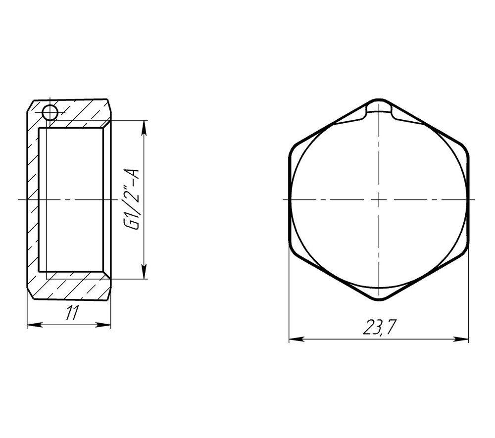 Заглушка 1/2″В латунная под пломбу LC301P OPTIMUM (000030957) Киев - изображение 3