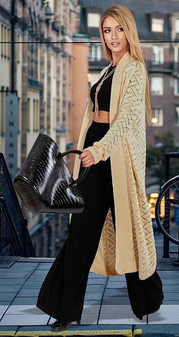 Ажурний в'язаний кардиган (42-46) Київ - фото 1