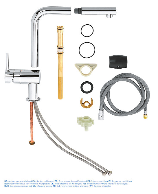 Смеситель для кухни с выдвижным изливом Grohe Minta (32168000) Киев - изображение 4