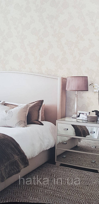 Шпалери вінілові на флізеліні AdaWall Signature1.06х10 квіти гілки листя структурне бежеві білі 3д Київ - фото 1