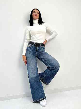 Женский теплый гольф в рубчик Cool 46-48, Молочный Киев