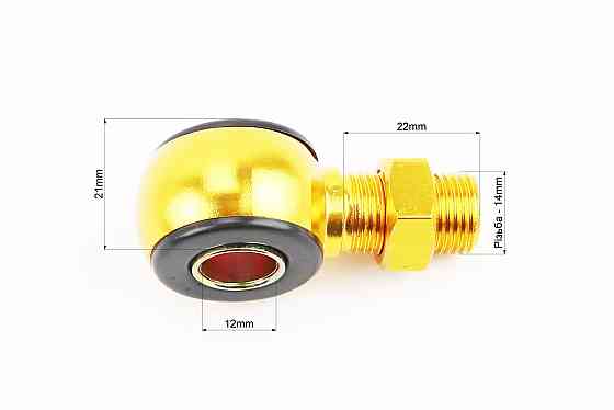 Подовжувач-перехідник M14 ГАЗОВОГО амортизатора - "Сайлентблок 12мм", золотий Київ
