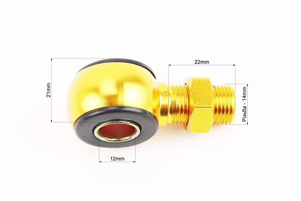 Подовжувач-перехідник M14 ГАЗОВОГО амортизатора - "Сайлентблок 12мм", золотий Киев - изображение 2