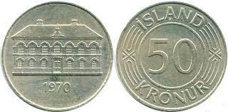 Монета Исландия 50 крон 1970 года Полтава - изображение 1