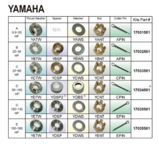 Комплект винта установочный, Yamaha (E) 100-300HP Киев