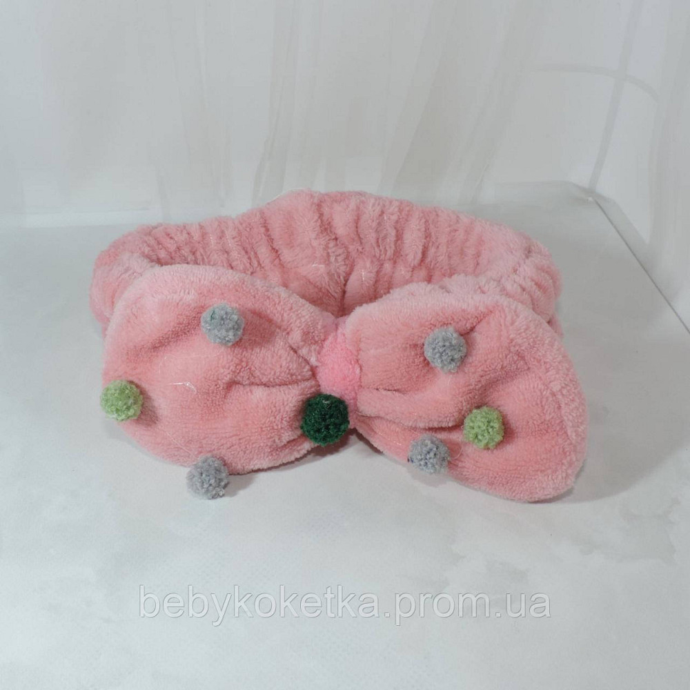 Косметична пов'язка для голови з бантиком Львів - фото 1