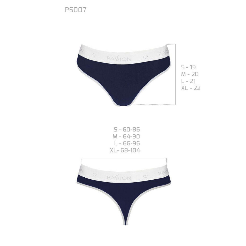 Спортивні трусики-стрінги Passion PS007 PANTIES S, navy blue Sex Aura Київ - фото 6
