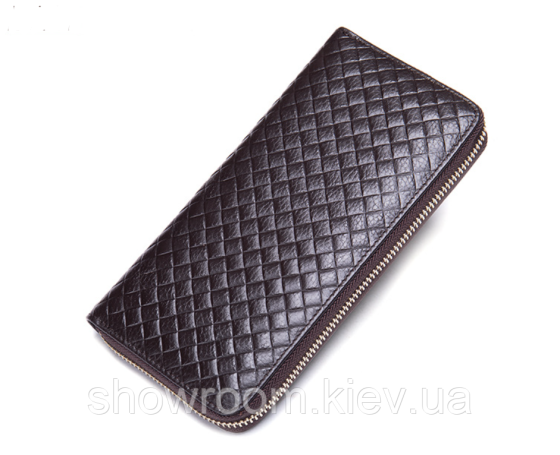 Чоловічий шкіряний гаманець Leather Collection (9073) brown Київ