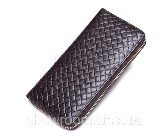 Чоловічий шкіряний гаманець Leather Collection (9073) brown Київ - фото 2