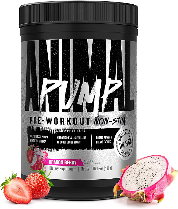 Предтренировочный комплекс Universal Nutrition Animal Pump Non-Stim Powder 440 г, Dragon Berry Луцк - изображение 1