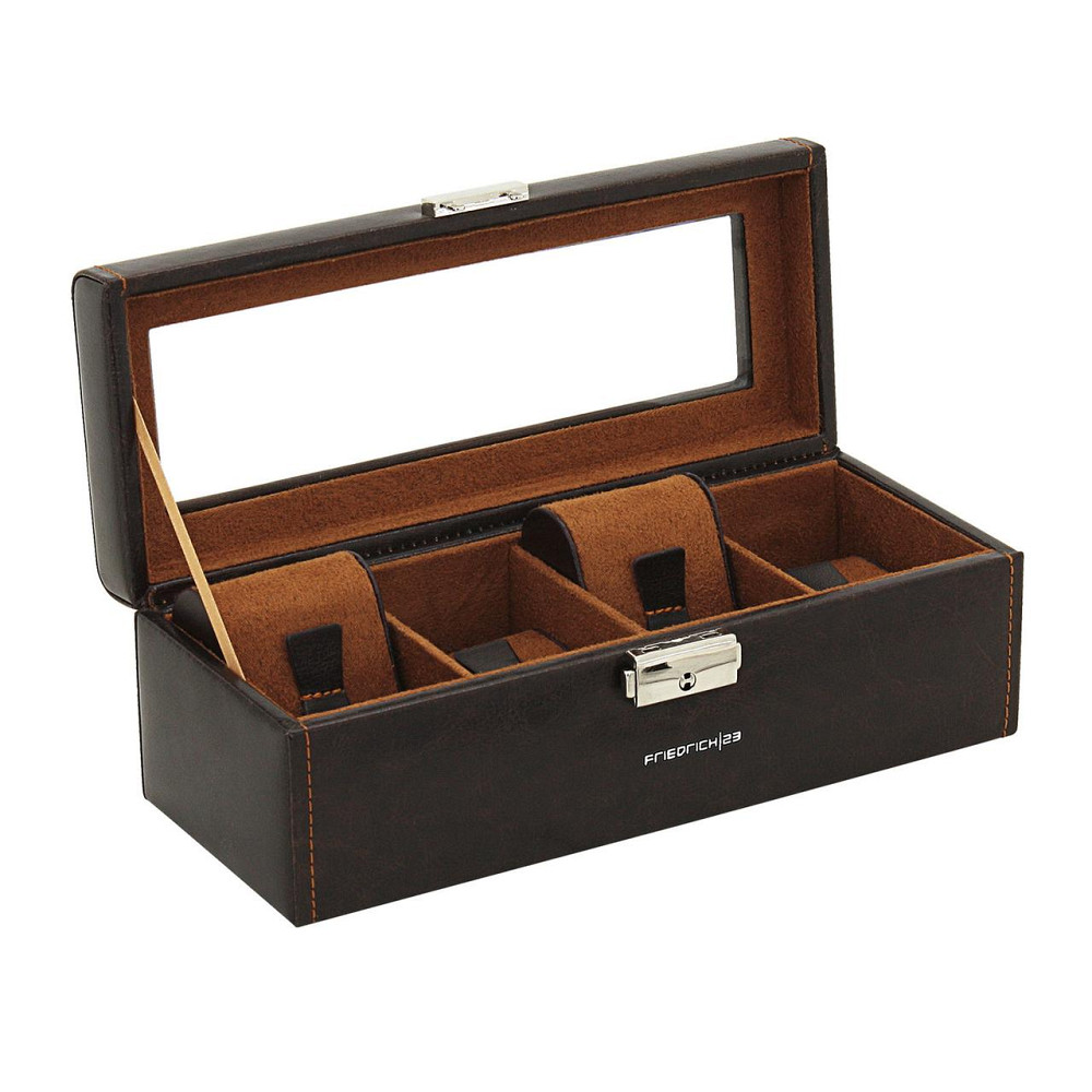 Скринька для зберігання годинника Friedrich Lederwaren Bond 4, коричнева Рівне - фото 1