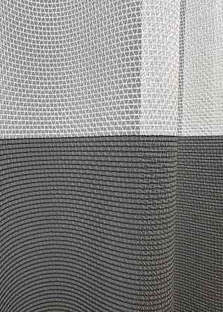 Тюль VR-Textil 1748т Сітка Льон Білий з графітовим 300х250 см (42-0759) Київ