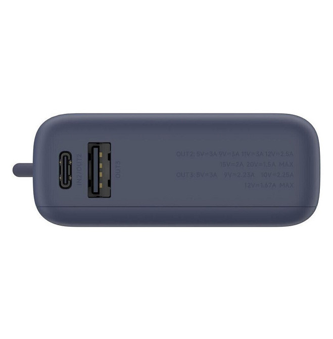 Павербанк 10000 mAh Xiaomi 33W швидка зарядка вбудований кабель Ice Blue power bank повербанк Одеса - фото 4