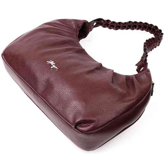 Красива сумка жіноча багет KARYA 20839 шкіряна Бордовий Київ