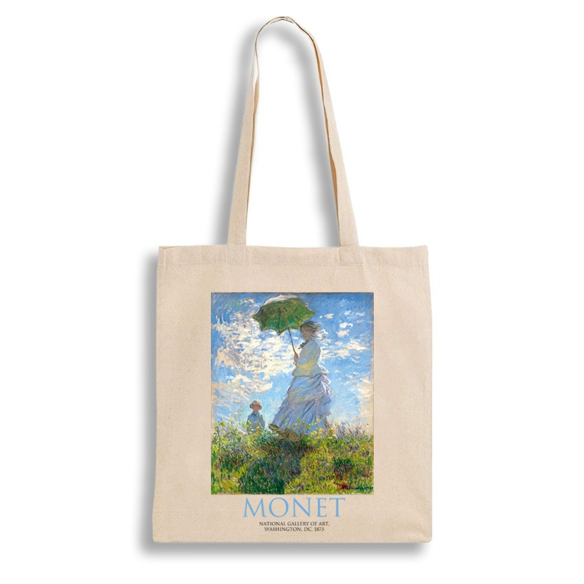 Екошопер BookOpt ВК4087 MONET Жінка з парасолькою бежевий Киев - изображение 2