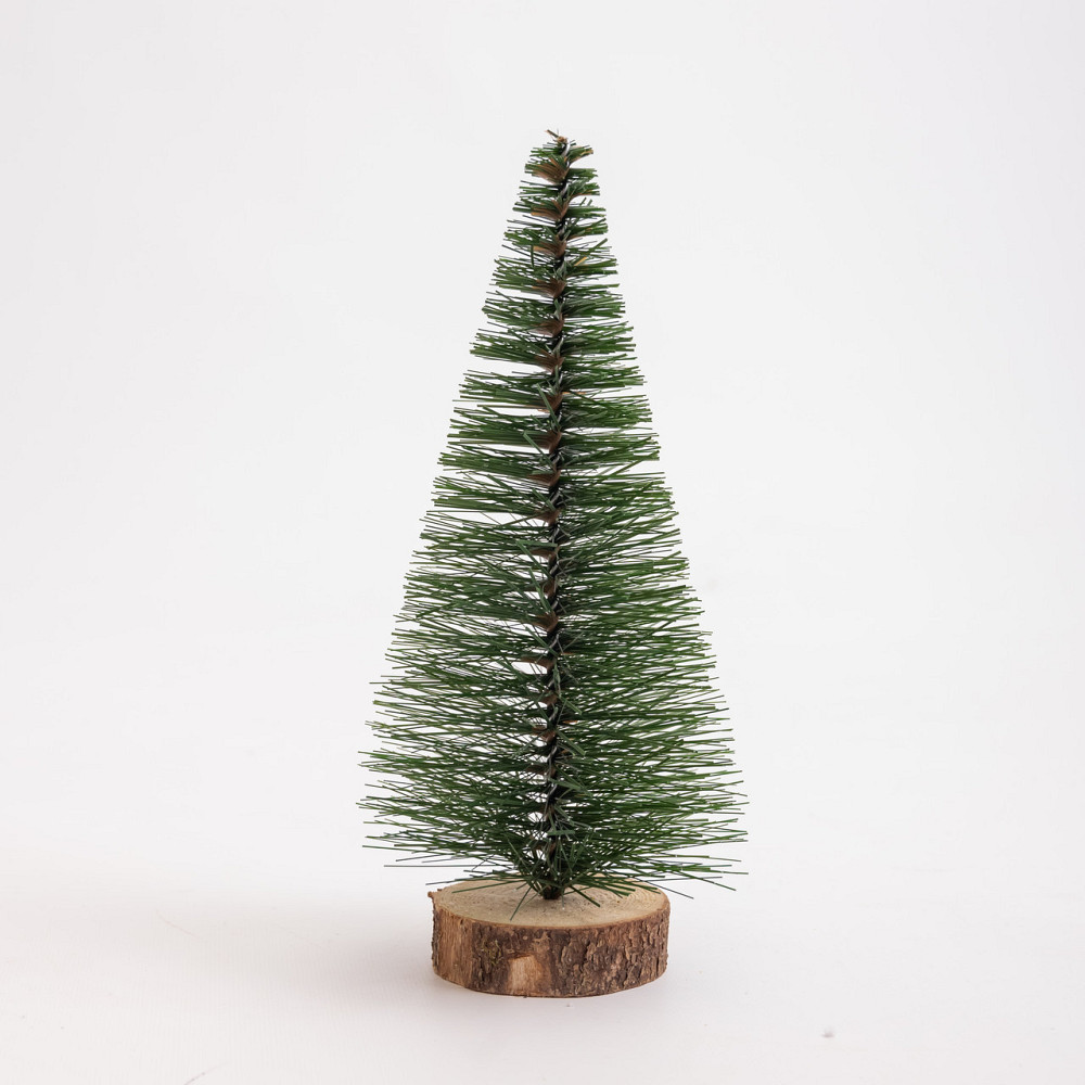 Новогодняя настольная елка зеленая Стрела 25 см на деревянной подставке SOK-М-12-3 Киев - изображение 2