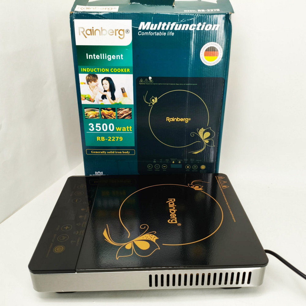 Побутова плита для приготування Rainberg, Маленька електрична плитка, Плита переносна для дому HA-45 Львів - фото 4