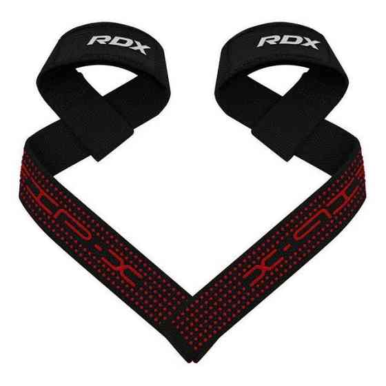 Лямки для тяги RDX S4 Gym Cotton Gel Straps Black Plus Каменское