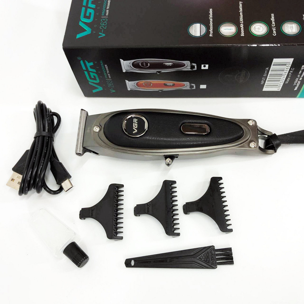 Окантовочная машинка для стрижки аккумуляторная VGR V-263, Электрическая машинка для стрижки бытовая VH-29 Львов - изображение 8