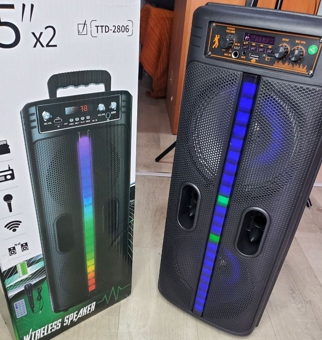 Блютуз колонка с RGB и микрофоном, БОЛЬШАЯ! Киев - изображение 8