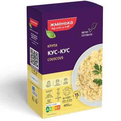 Крупа Жменька Кус-кус пшеничний в пакетиках для варки 4х100 г (4820152180063) Вінниця