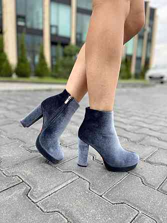 Жіночі черевики STILLETA сірі велюрові на підборах 11 см (D1866-A5070-2 3417) 36 Коломыя