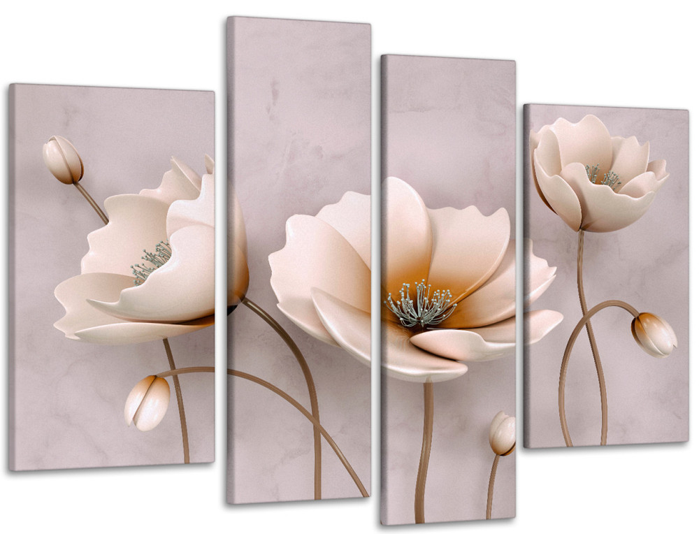 Модульна картина у спальню, вітальню Квіти Маки Art-609_4 Київ - фото 1