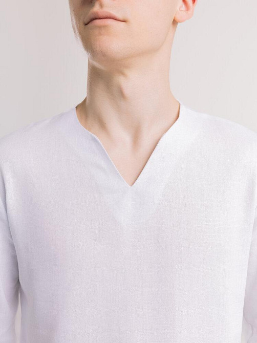 Чоловіча сорочка біла з довгим рукавом Pobedov Horizon Київ - фото 7