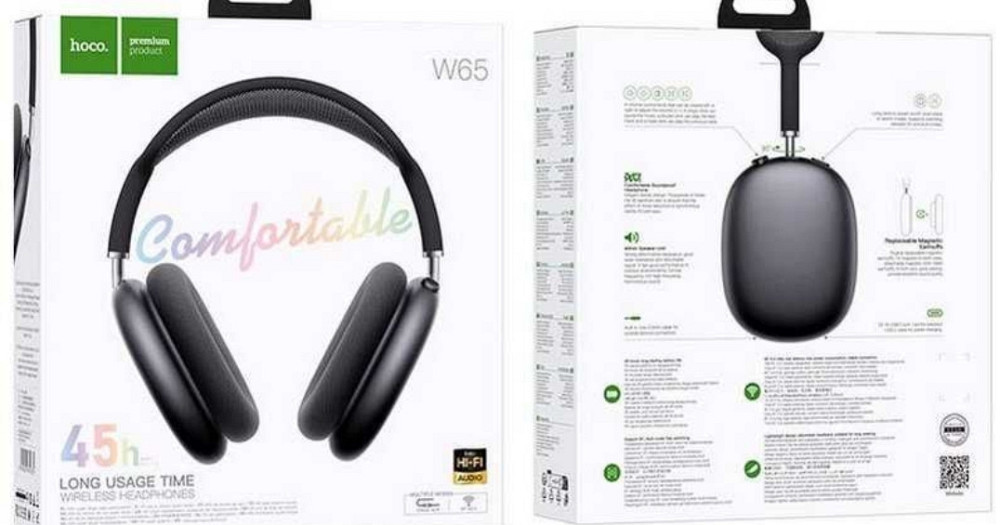 Комфортні Bluetooth-навушники до 45 годин роботи HOCO W65. Харків - фото 1
