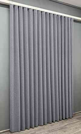 Тюль VR-Textil 1979т Лен однотонный Серый 400х270 см 42-1038) Киев