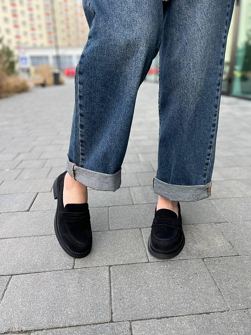 Zemira Туфлі жіночі ZEMIRA Астра/миндаль чорні (весна-осінь, замша натуральна) (5798) Коломия - фото 6