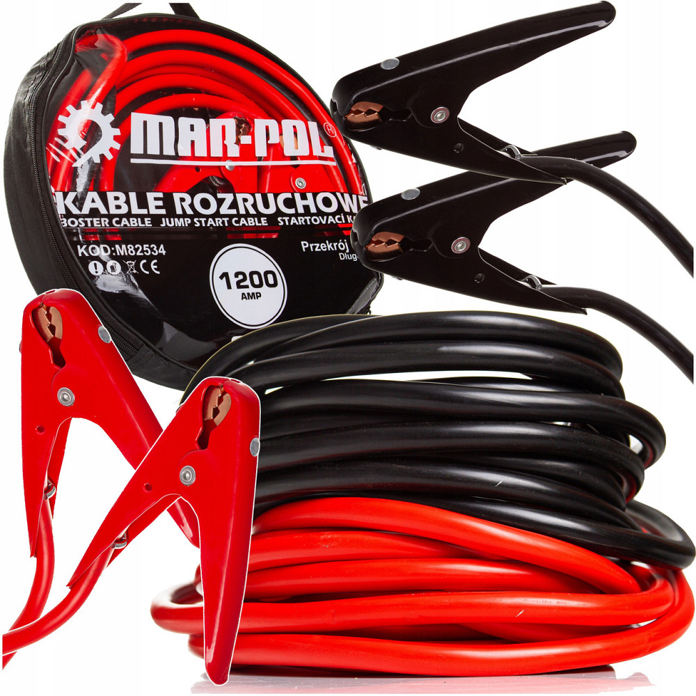 Пускові кабелі (проводи для прикурювання) 1200A 35mm2 X 6m Mar-Pol (M82534) Нововолинськ - фото 1